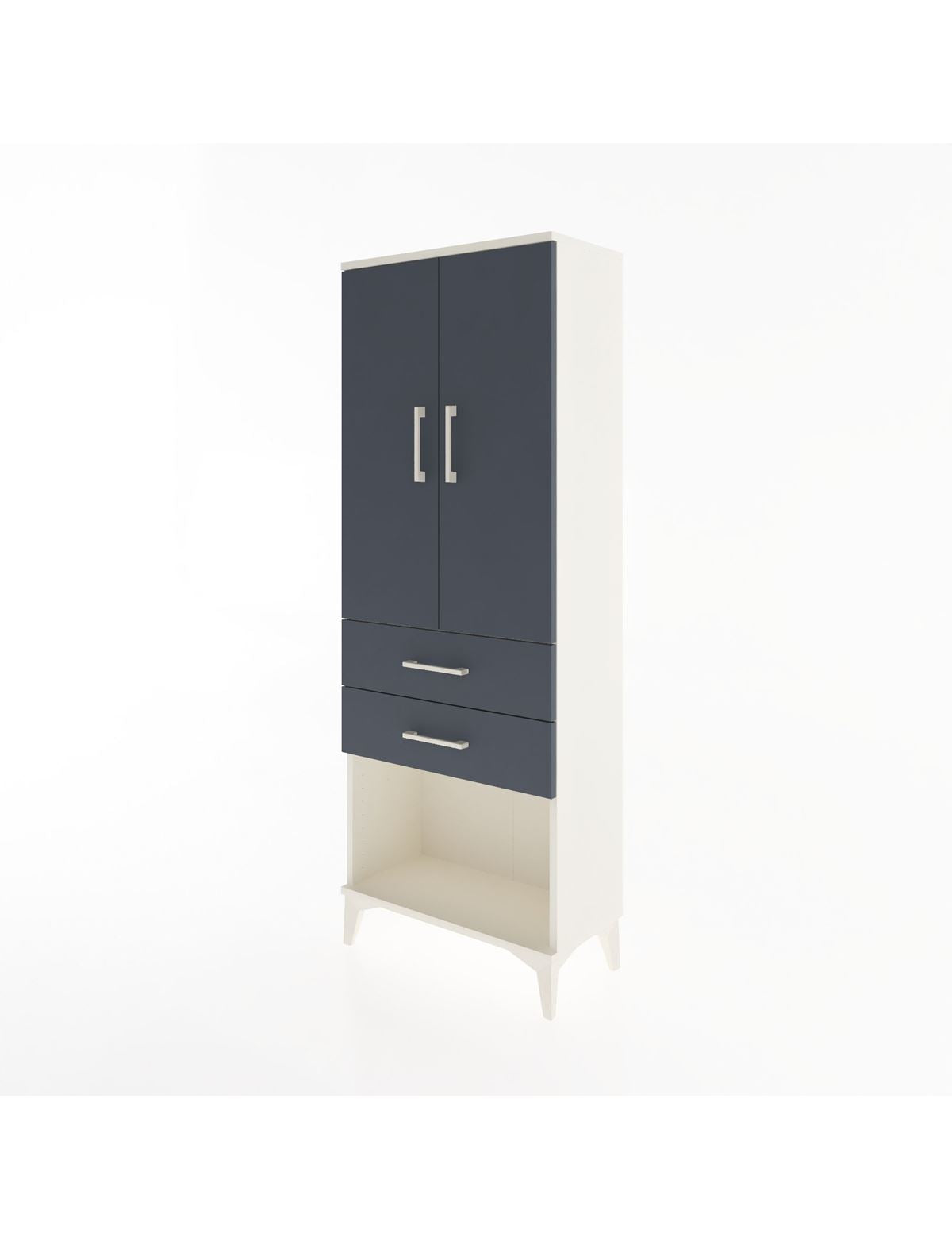 Arges Dolap 3 Raflı 2 Çekmeceli 2 Kapaklı 60x30x163 - S20M111V2A