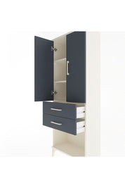 Arges Dolap 3 Raflı 2 Çekmeceli 2 Kapaklı 60x30x163 Aytaşı-Antrasit