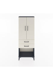 Arges Dolap 3 Raflı 2 Çekmeceli 2 Kapaklı 60x30x163 Antrasit-Aytaşı