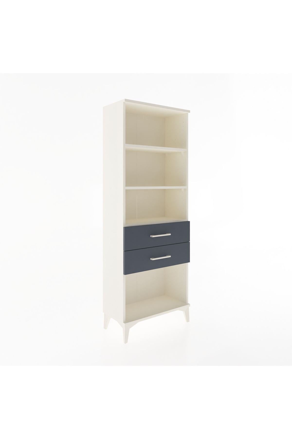 Arges Dolap 3 Raflı 2 Çekmeceli 60x30x163 Aytaşı-Antrasit