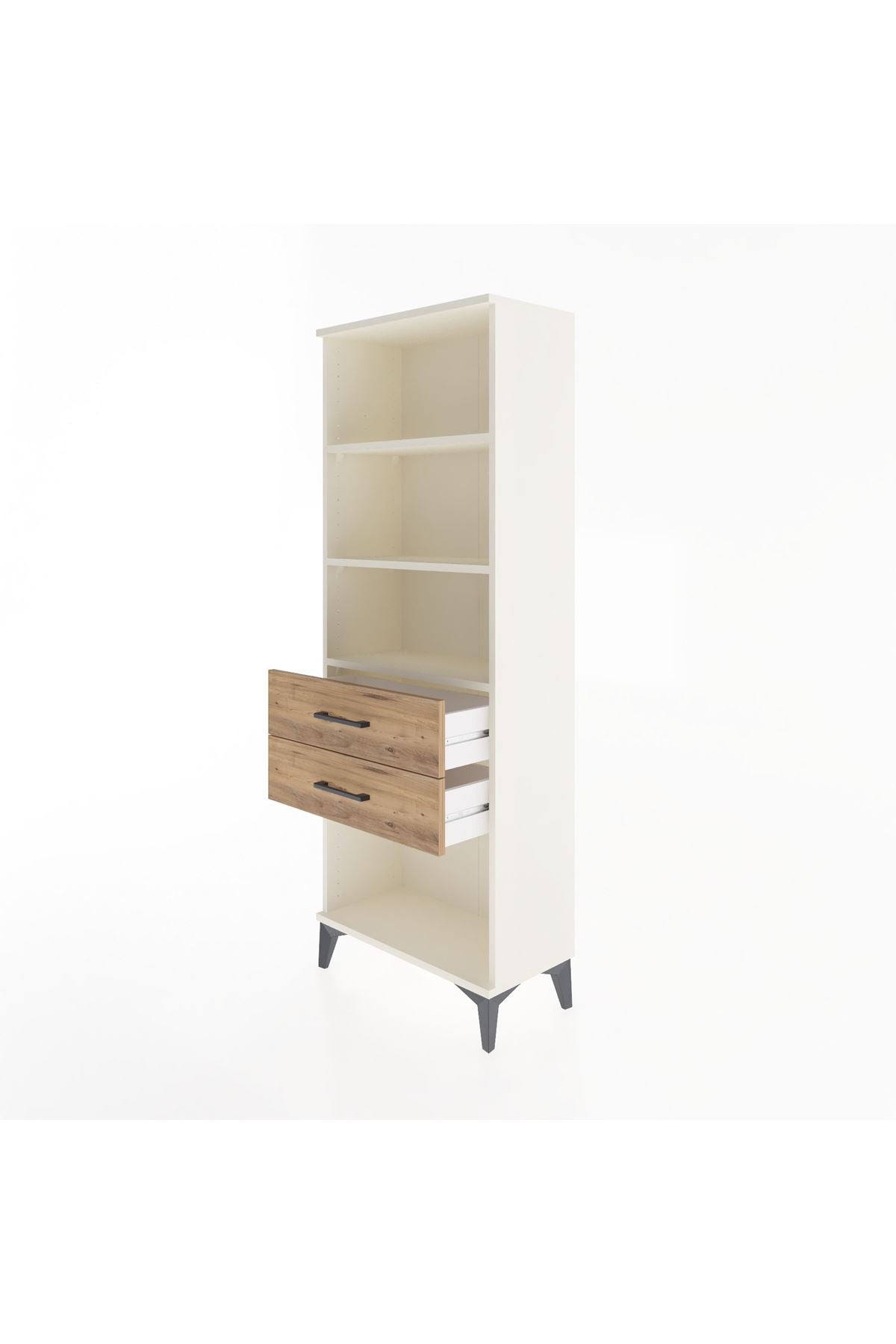 Arges Dolap 3 Raflı 2 Çekmeceli 60x30x163 Aytaşı-Çam