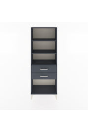 Arges Dolap 3 Raflı 2 Çekmeceli 60x30x163 Antrasit-Antrasit
