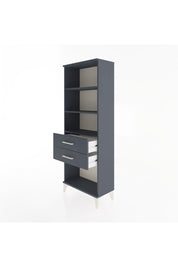 Arges Dolap 3 Raflı 2 Çekmeceli 60x30x163 Antrasit-Antrasit