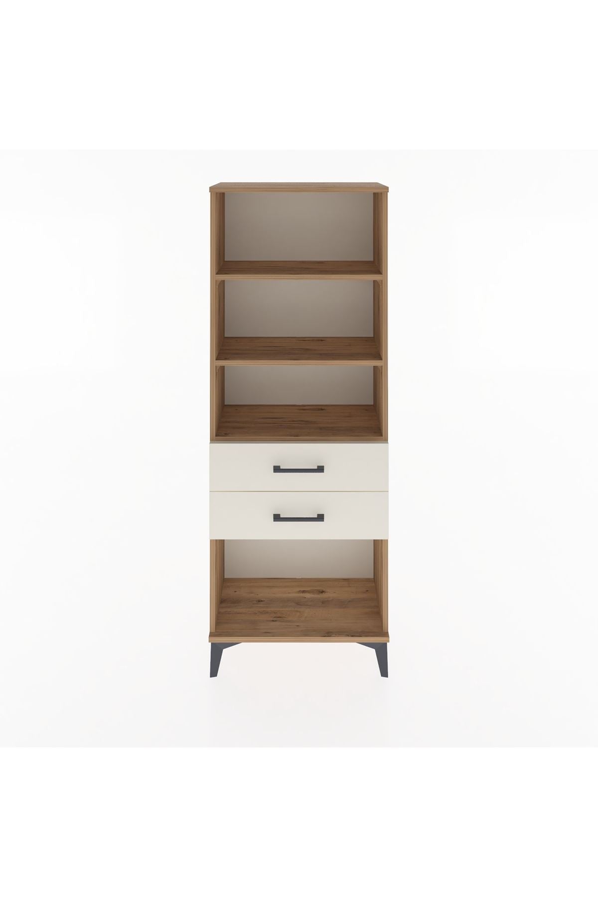 Arges Dolap 3 Raflı 2 Çekmeceli 60x30x163 Çam-Aytaşı