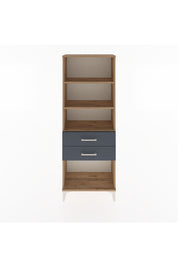 Arges Dolap 3 Raflı 2 Çekmeceli 60x30x163 Çam-Antrasit