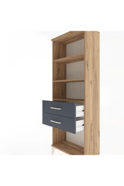 Arges Dolap 3 Raflı 2 Çekmeceli 60x30x163 Çam-Antrasit