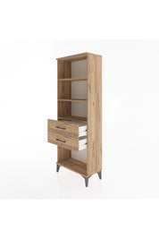 Arges Dolap 3 Raflı 2 Çekmeceli 60x30x163 Çam-Çam