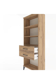 Arges Dolap 3 Raflı 2 Çekmeceli 60x30x163 Çam-Çam