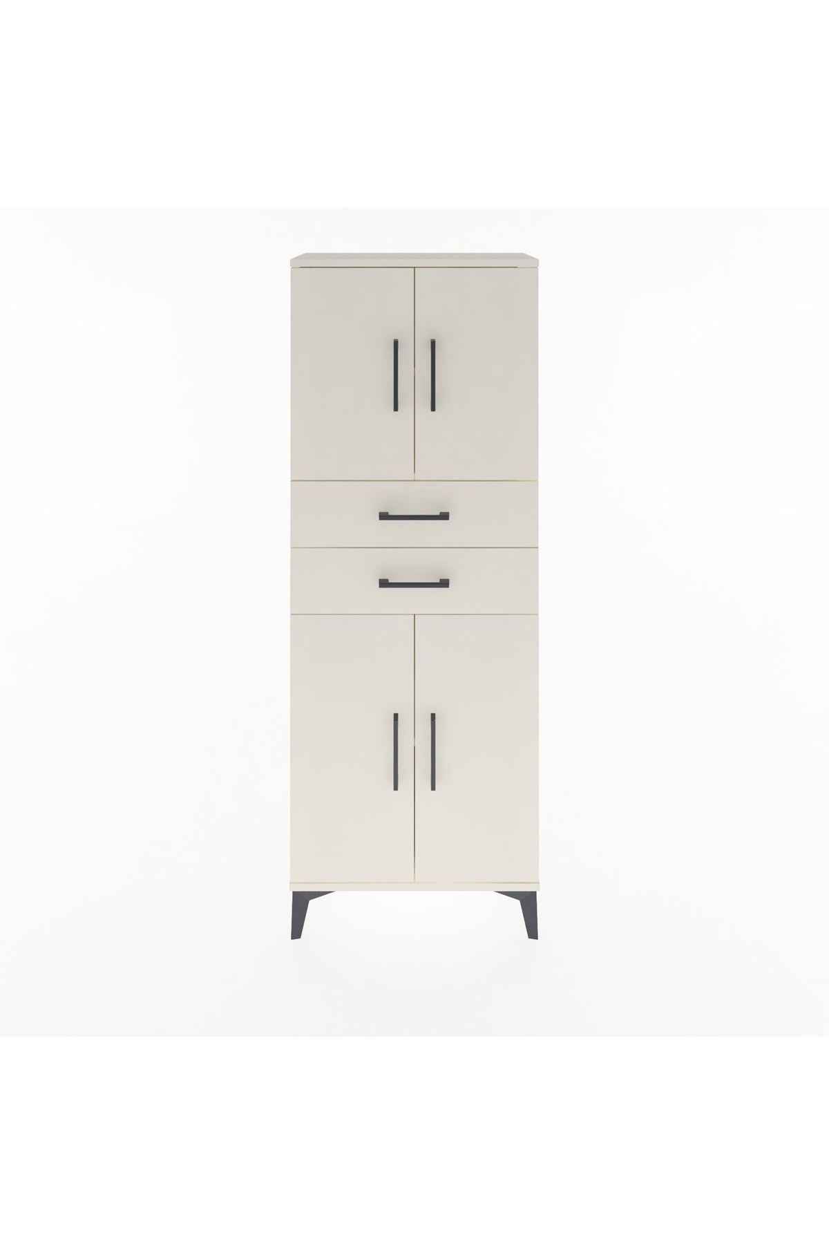 Arges Dolap 3 Raflı 2 Çekmeceli 4 Kapaklı 60x30x163 Aytaşı-Aytaşı