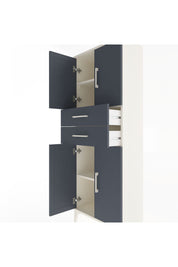 Arges Dolap 3 Raflı 2 Çekmeceli 4 Kapaklı 60x30x163 Aytaşı-Antrasit