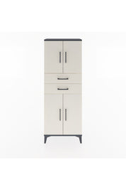Arges Dolap 3 Raflı 2 Çekmeceli 4 Kapaklı 60x30x163 Antrasit-Aytaşı