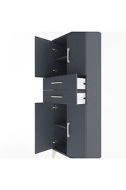 Arges Dolap 3 Raflı 2 Çekmeceli 4 Kapaklı 60x30x163 Antrasit-Antrasit