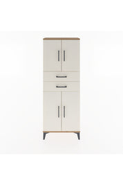 Arges Dolap 3 Raflı 2 Çekmeceli 4 Kapaklı 60x30x163 Çam-Aytaşı