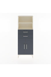 Arges Dolap 3 Raflı 2 Çekmeceli 2 Kapaklı 60x30x163 Aytaşı-Antrasit