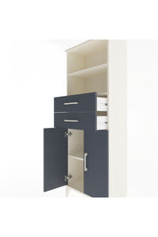 Arges Dolap 3 Raflı 2 Çekmeceli 2 Kapaklı 60x30x163 Aytaşı-Antrasit