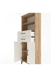 Arges Dolap 3 Raflı 2 Çekmeceli 2 Kapaklı 60x30x163 Çam-Aytaşı