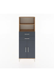 Arges Dolap 3 Raflı 2 Çekmeceli 2 Kapaklı 60x30x163 Çam-Antrasit