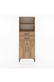 Arges Dolap 3 Raflı 2 Çekmeceli 2 Kapaklı 60x30x163 Çam-Çam