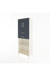 Arges Dolap 3 Raflı 2 Çekmeceli 2 Kapaklı 60x30x163 Aytaşı-Antrasit