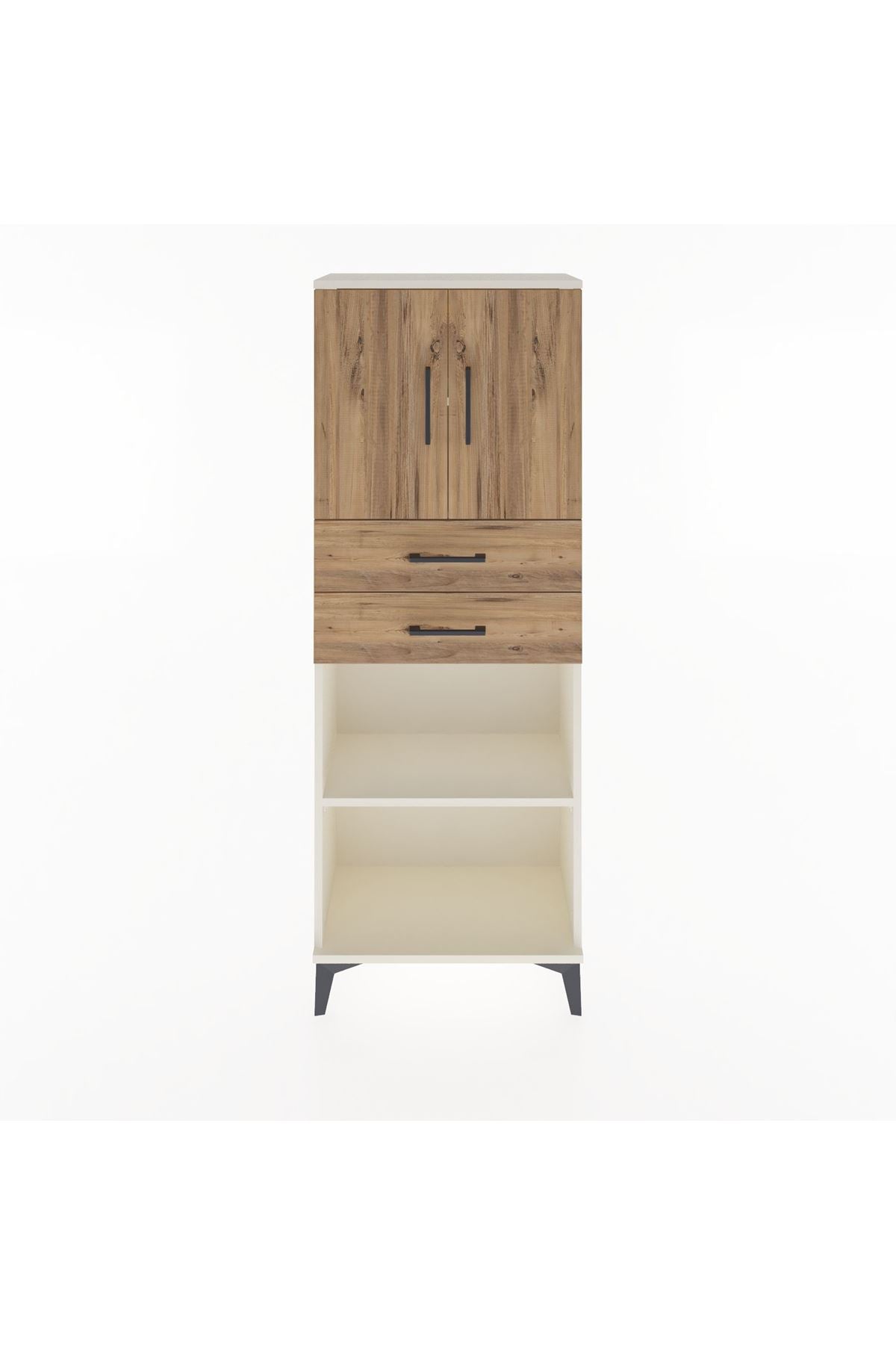 Arges Dolap 3 Raflı 2 Çekmeceli 2 Kapaklı 60x30x163 Aytaşı-Çam