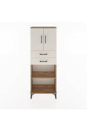 Arges Dolap 3 Raflı 2 Çekmeceli 2 Kapaklı 60x30x163 Çam-Aytaşı