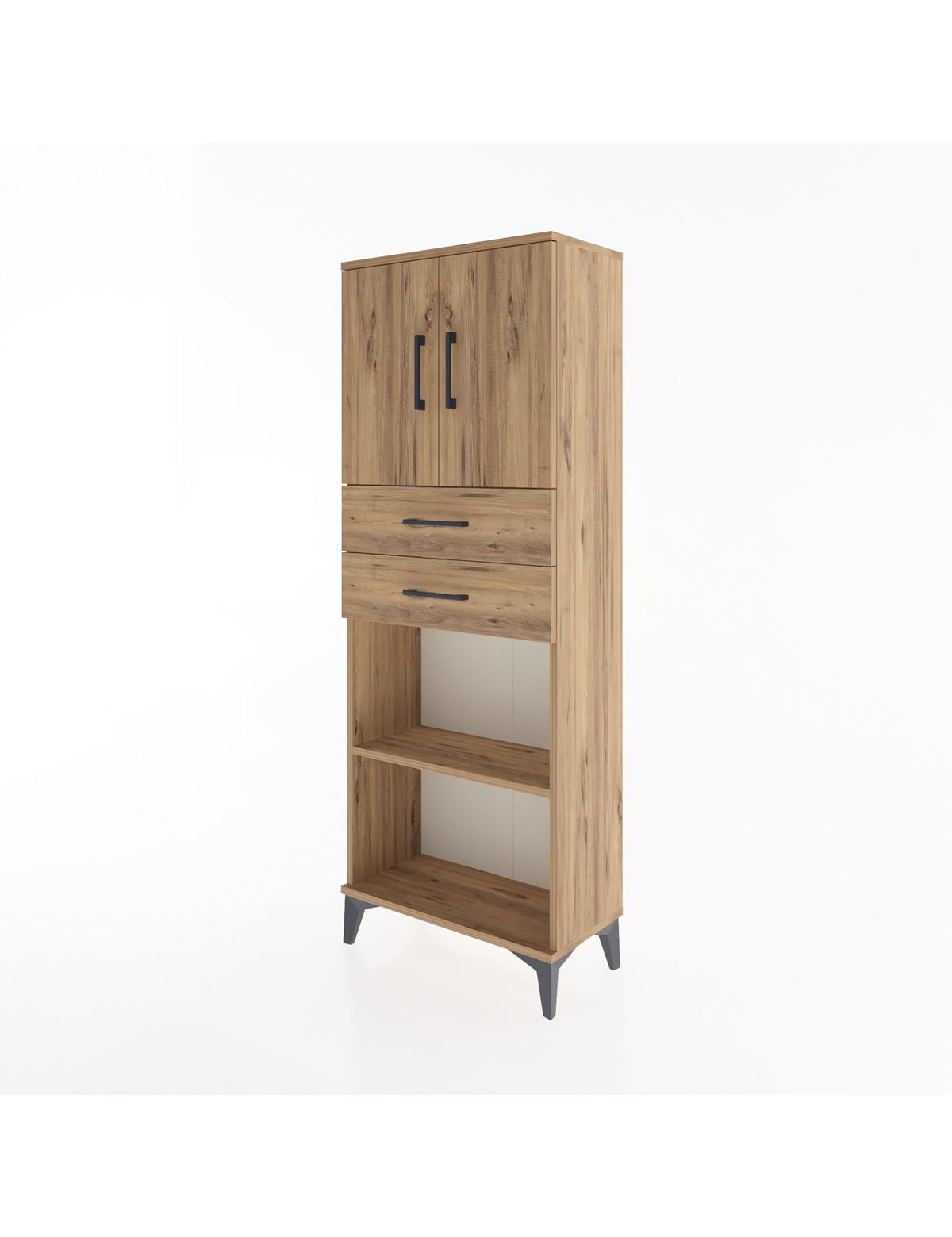 Arges Dolap 3 Raflı 2 Çekmeceli 2 Kapaklı 60x30x163 - S20M115V9A