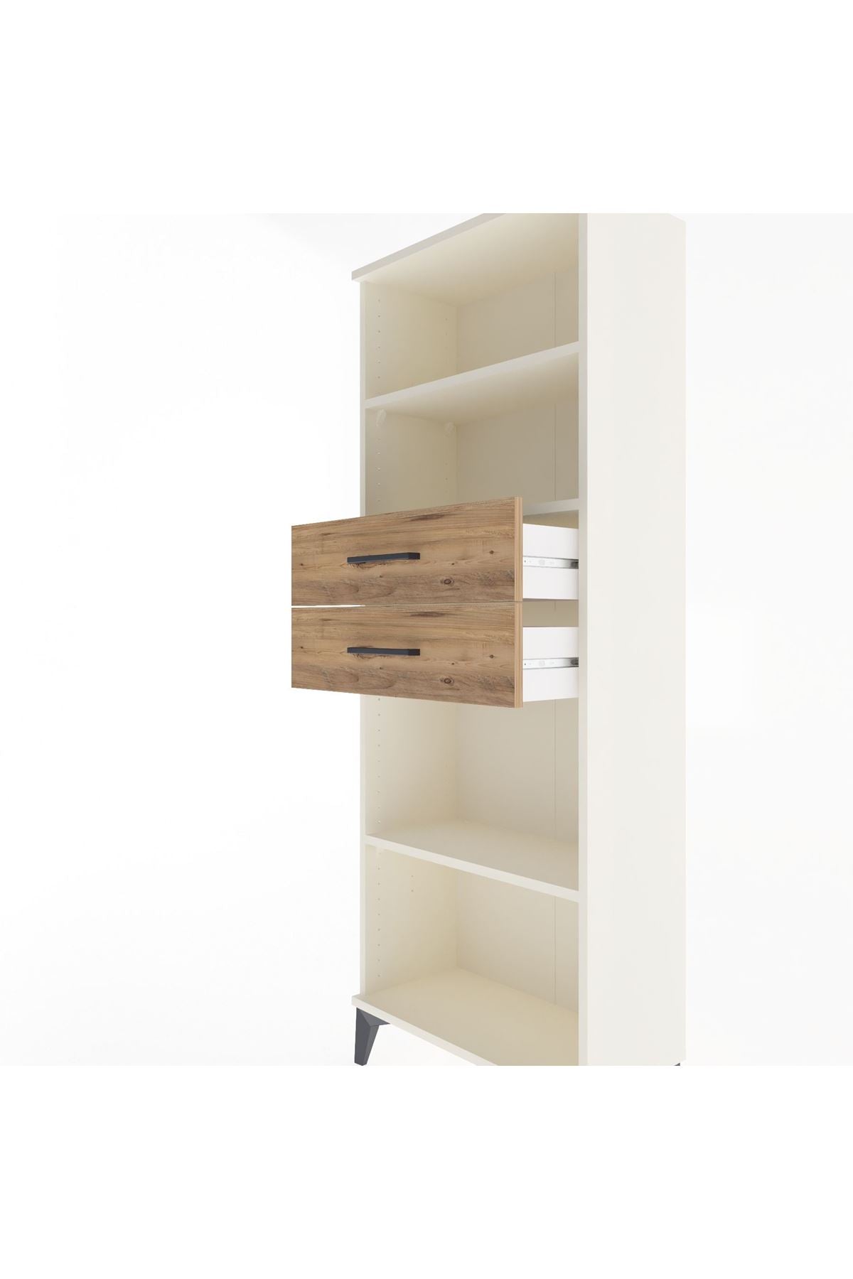 Arges Dolap 3 Raflı 2 Çekmeceli 60x30x163 Aytaşı-Çam