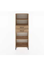 Arges Dolap 3 Raflı 2 Çekmeceli 60x30x163 Çam-Çam