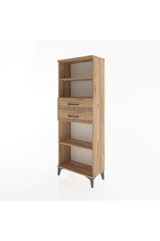 Arges Dolap 3 Raflı 2 Çekmeceli 60x30x163 Çam-Çam