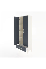 Arges Dolap 4 Raflı Tek Çekmeceli 2 Kapaklı 60x30x163 Aytaşı-Antrasit