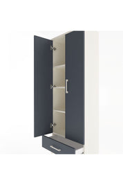 Arges Dolap 4 Raflı Tek Çekmeceli 2 Kapaklı 60x30x163 Aytaşı-Antrasit