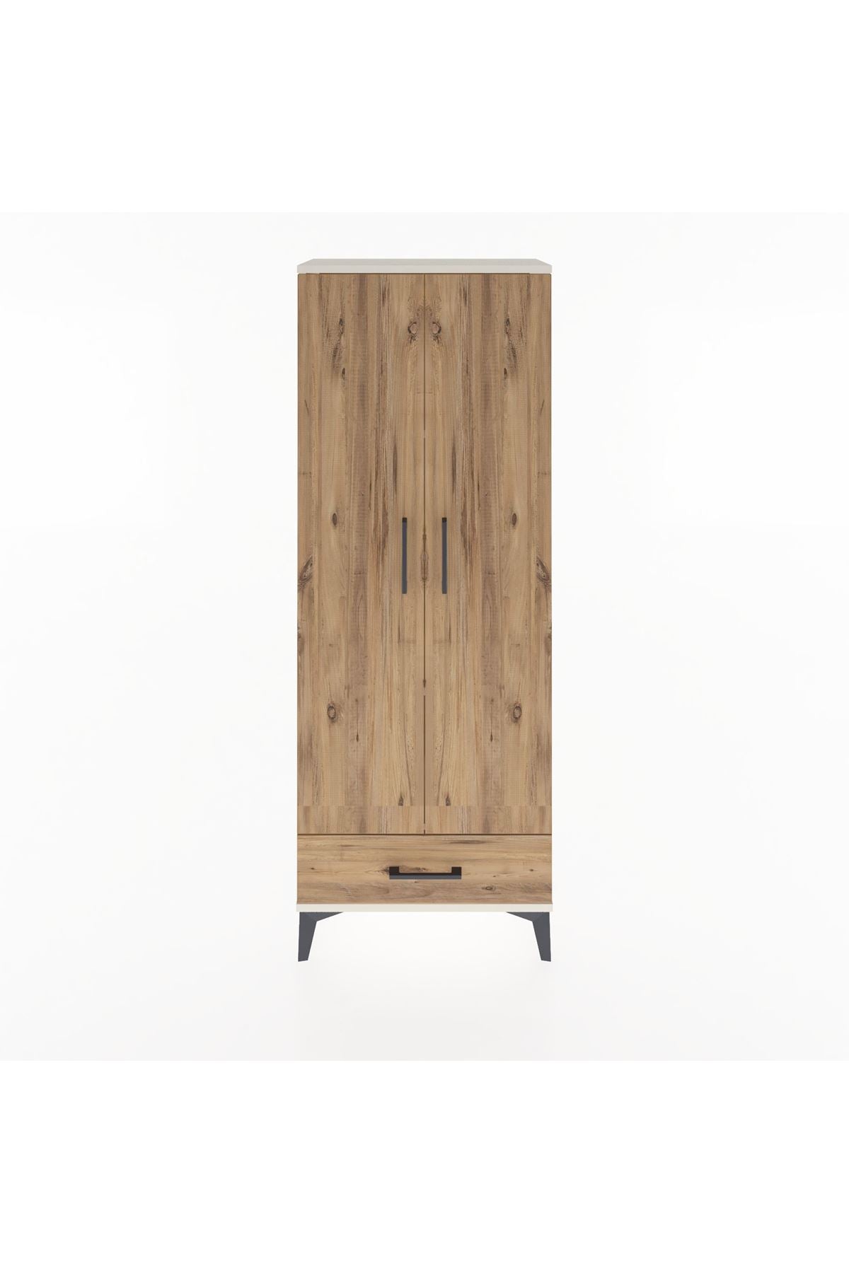 Arges Dolap 4 Raflı Tek Çekmeceli 2 Kapaklı 60x30x163 Aytaşı-Çam