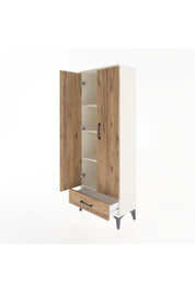 Arges Dolap 4 Raflı Tek Çekmeceli 2 Kapaklı 60x30x163 Aytaşı-Çam