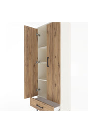 Arges Dolap 4 Raflı Tek Çekmeceli 2 Kapaklı 60x30x163 Aytaşı-Çam