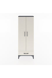 Arges Dolap 4 Raflı Tek Çekmeceli 2 Kapaklı 60x30x163 Antrasit-Aytaşı