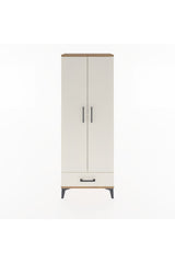 Arges Dolap 4 Raflı Tek Çekmeceli 2 Kapaklı 60x30x163