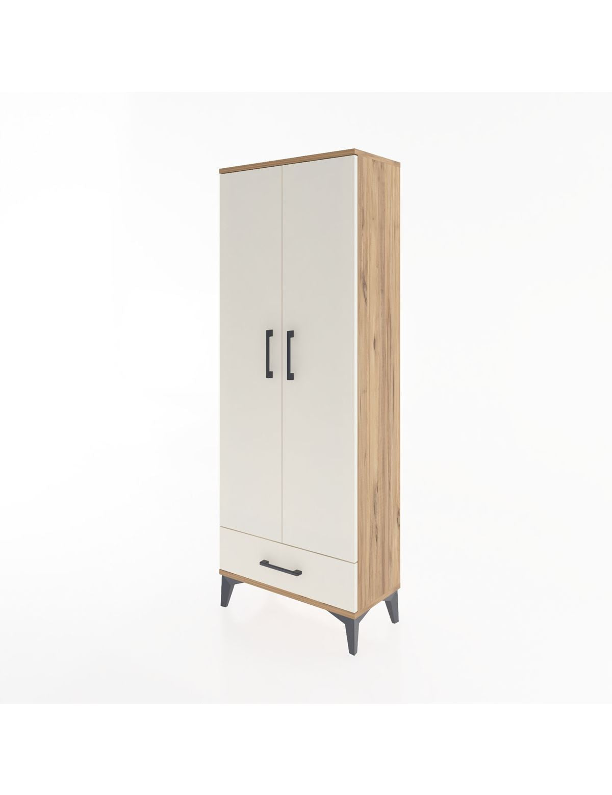 Arges Dolap 4 Raflı Tek Çekmeceli 2 Kapaklı 60x30x163 - S20M117V7A