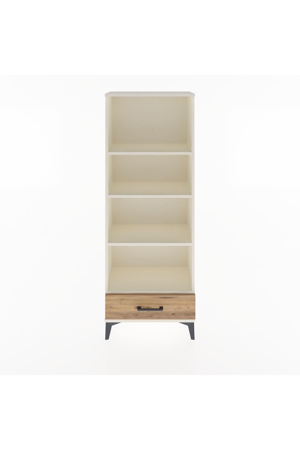 Arges Dolap 4 Raflı Tek Çekmeceli 60x30x163 Aytaşı-Çam