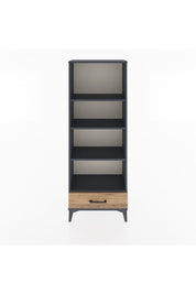 Arges Dolap 4 Raflı Tek Çekmeceli 60x30x163 Antrasit-Çam