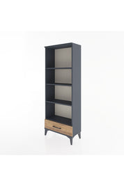 Arges Dolap 4 Raflı Tek Çekmeceli 60x30x163 Antrasit-Çam