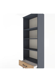 Arges Dolap 4 Raflı Tek Çekmeceli 60x30x163 Antrasit-Çam