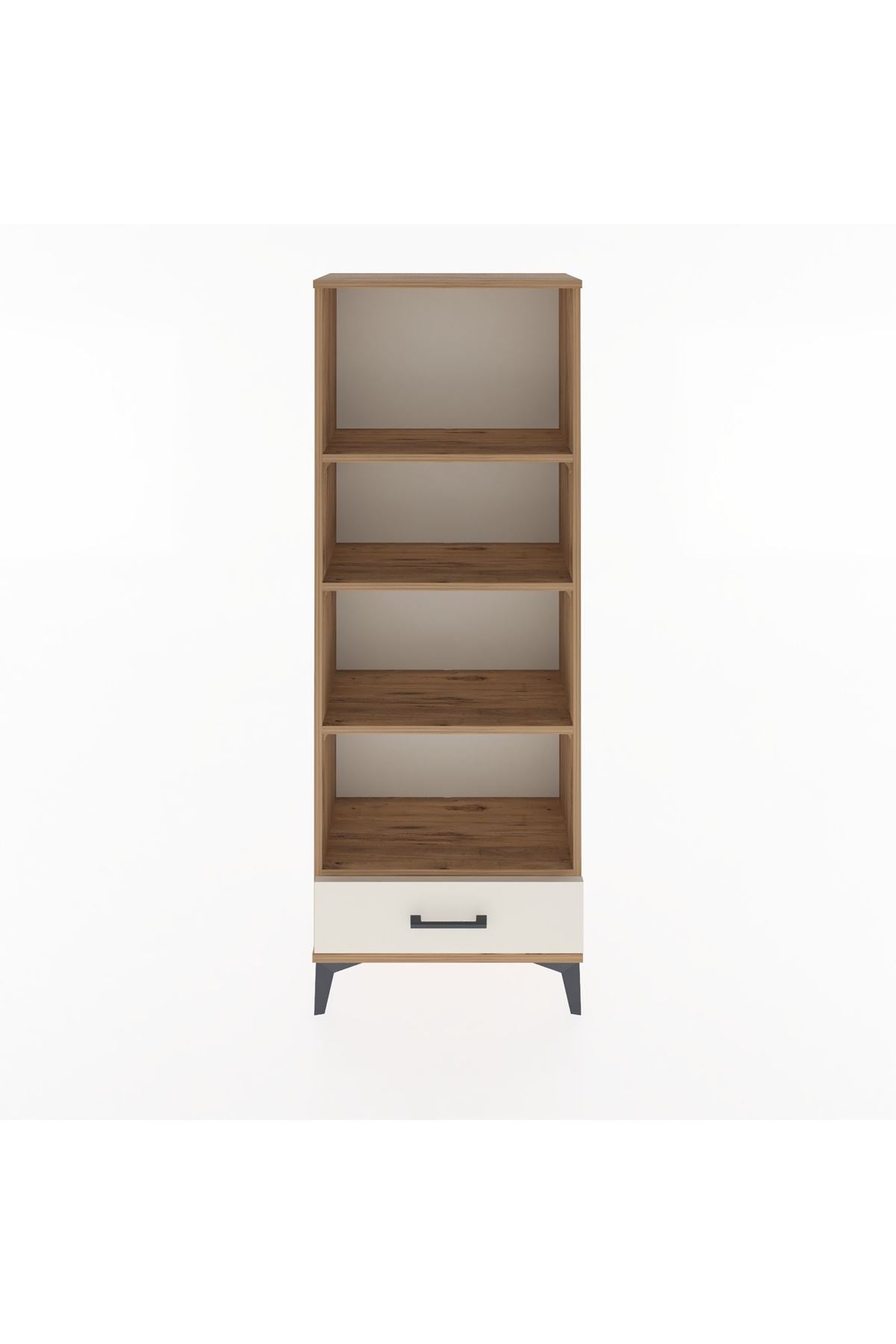 Arges Dolap 4 Raflı Tek Çekmeceli 60x30x163 Çam-Aytaşı