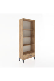 Arges Dolap 4 Raflı Tek Çekmeceli 60x30x163 Çam-Çam