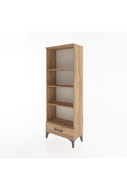 Arges Dolap 4 Raflı Tek Çekmeceli 60x30x163 Çam-Çam