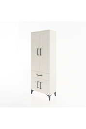 Arges Dolap 3 Raflı Tek Çekmeceli 4 Kapaklı 60x30x163 Aytaşı-Aytaşı