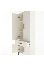 Arges Dolap 3 Raflı Tek Çekmeceli 4 Kapaklı 60x30x163 Aytaşı-Aytaşı