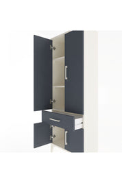 Arges Dolap 3 Raflı Tek Çekmeceli 4 Kapaklı 60x30x163 Aytaşı-Antrasit