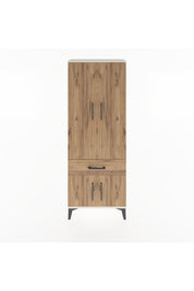 Arges Dolap 3 Raflı Tek Çekmeceli 4 Kapaklı 60x30x163 Aytaşı-Çam