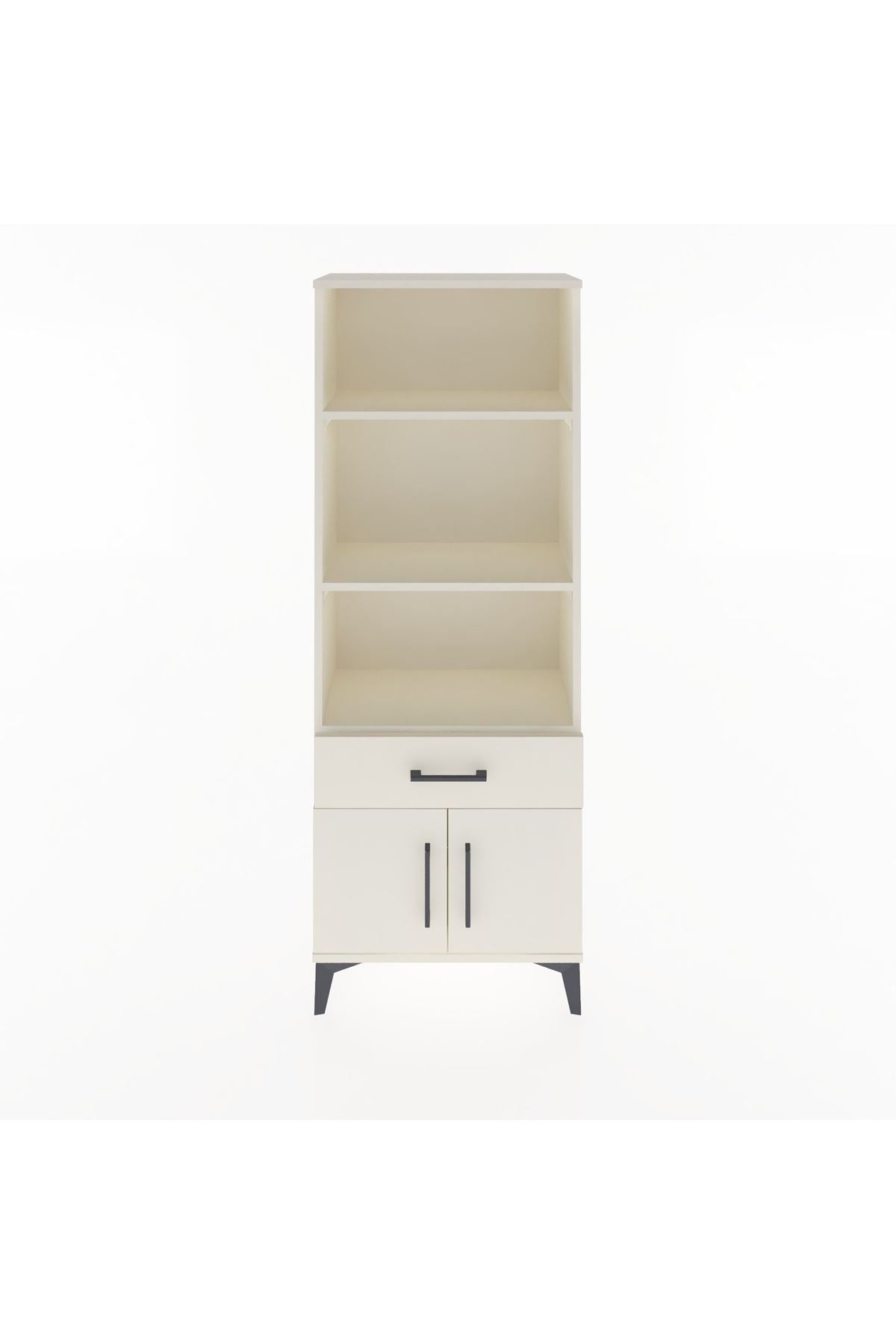 Arges Dolap 3 Raflı Tek Çekmeceli 2 Kapaklı 60x30x163 Aytaşı-Aytaşı