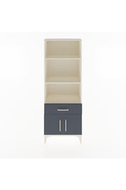 Arges Dolap 3 Raflı Tek Çekmeceli 2 Kapaklı 60x30x163 Aytaşı-Antrasit